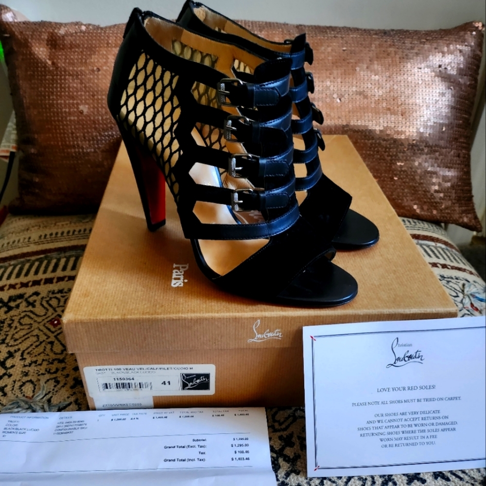 Christian Louboutin Black Ankle Booties